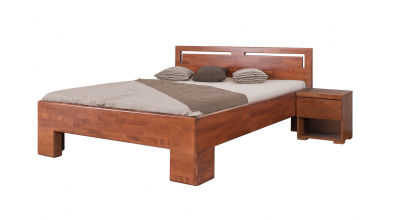 Manželská postel SOFIA čelo rovné s výřezy L, 180x200 cm, buk cink