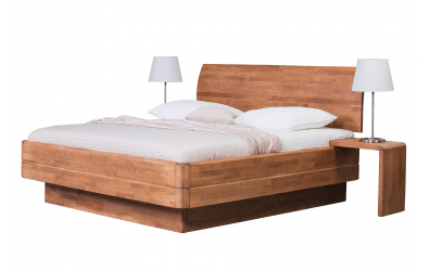 Manželská postel FANTAZIE Grande, nastavitelné čelo oblé, 180 cm, dub cink