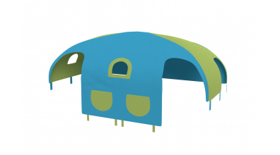 Domeček stan pro dělené čelo a zábranu A B pravý - tyrkysovo zelený