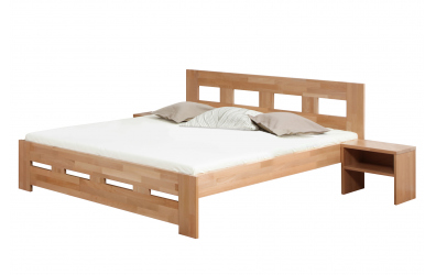 Manželská postel MERIDA 140 cm buk cink